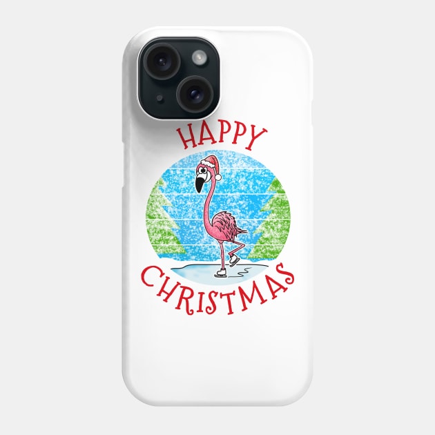 Christmas Flamingo Wildlife Xmas 2022 Phone Case by doodlerob