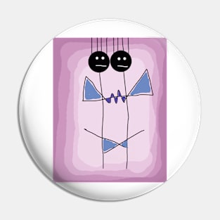 Kids as Twin Angels Stick Figure Pin