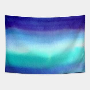 Blue Blended Stripes Tapestry