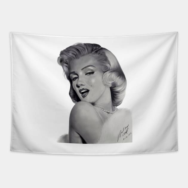 Marilyn Monroe Tapestry by fairyartwork