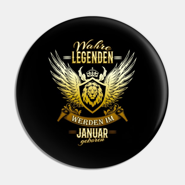 Januar Geburtstag Legenden Geschenk Pin by Foxxy Merch