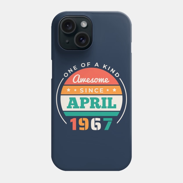 Retro Awesome Since April 1967 Birthday Vintage Bday 1967 Phone Case by Now Boarding