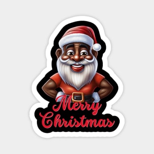 Black Santa, African American Santa Magnet