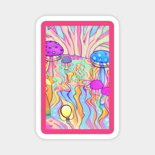 Trippy Forest Magnet