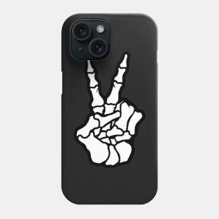 Skeleton Hand Peace Sign Phone Case