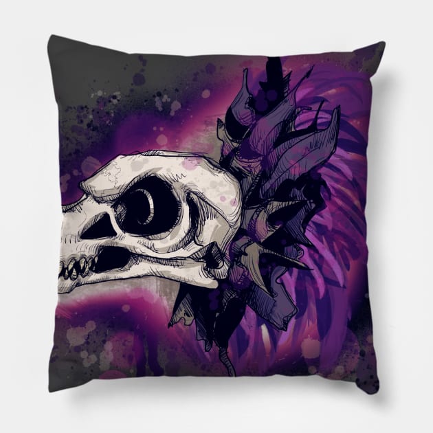 Dark Skull Pillow by LVBart