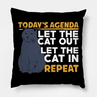 Funny British Blue Shorthair Cat Lover Gift Pillow