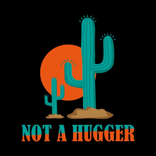 Retro Style Not a Hugger Cactus Do Not Hug Meme by Biden's Shop