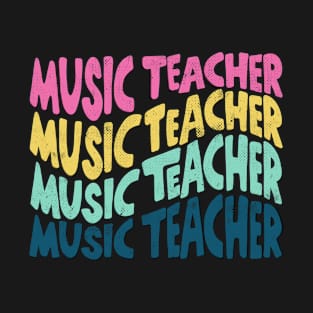 Music teacher halftone T-Shirt