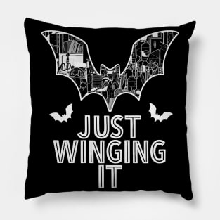 Just Winging It Bat Art Supply Pillow