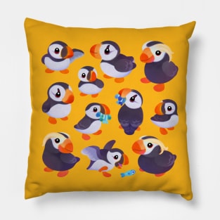 Happy puffin Pillow