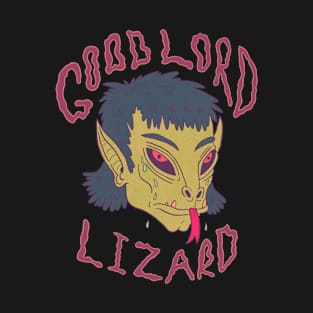 Good Lord Lizard: Mulleted Reptilian Goblin Tears T-Shirt