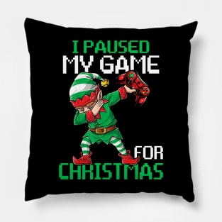 I Paused My Game For Christmas Funny Gamer Video Game Love Pillow