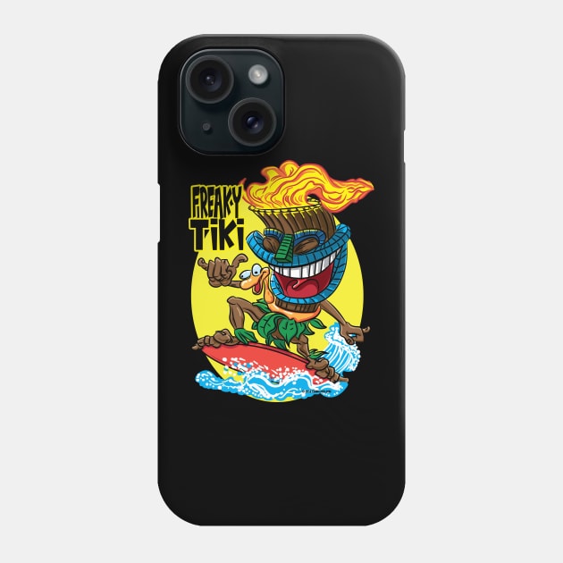 Freaky Tiki Surfer Phone Case by eShirtLabs