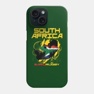 South Africa Rugby Flag Bird Map Memorabilia Phone Case