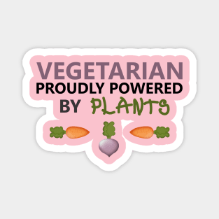 Vegetarian Proudly Powered By Plants Magnet