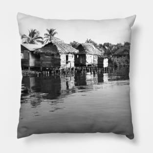 Vintage Photo of Peurto Barrios  Guatemala Pillow