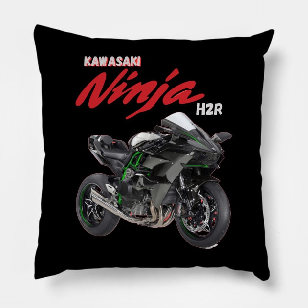 Kawasaki Ninja h2r Pillow by Farhan S