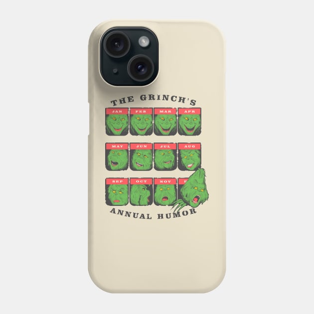 The Grinch's Annual Mood Phone Case by UmbertoVicente