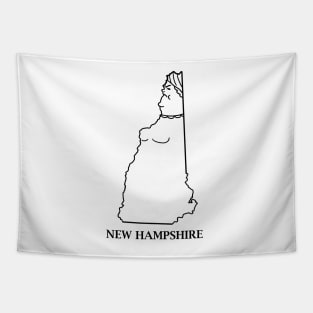 A funny map of New Hampshire Tapestry