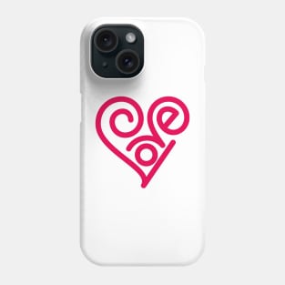 Happy valentines day love heart logo Phone Case