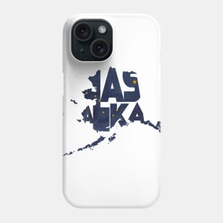 Alaska Typo Map Phone Case