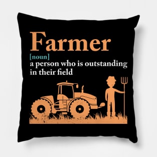 FARMER Fashion Stylish Tees Reflecting the Agriculture Lifestyle Trend Pillow