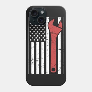 American Flag & Wrench Phone Case