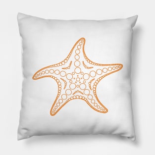 Starfish (orange/white) Pillow