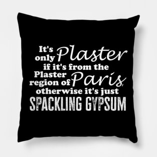 It's only plaster if it's from the Plaster region of Paris Pillow