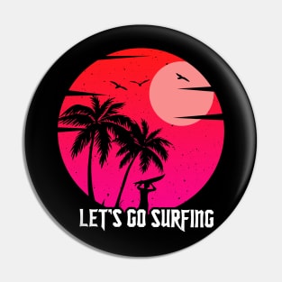 Red Surf Logo Pin