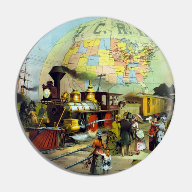 Transcontinental Railroad Pin by warishellstore