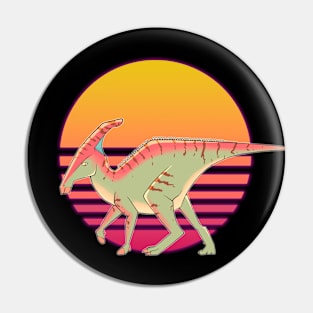 Parasaurolophus Sunset Pin