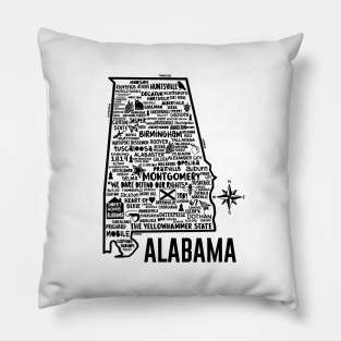 Alabama Map Pillow