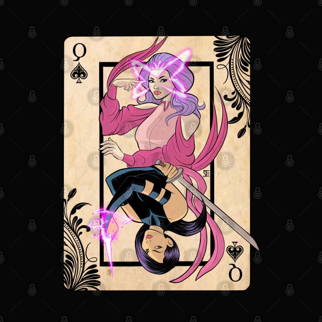 British Psylocke Queen of Spades by sergetowers80