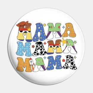 Toy Funny Story Mama Boy Mom Mother's Day Tee For Womens Pin