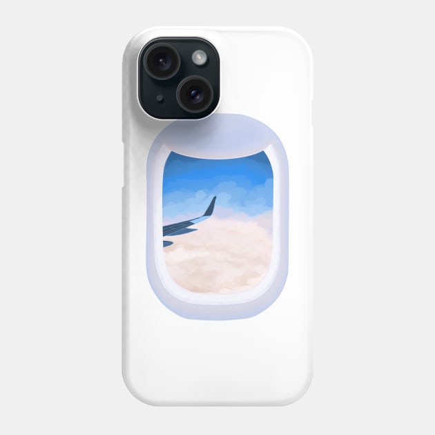 Plane Window Sunset Phone Case by lindsey788