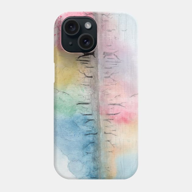 Colorful Trees Phone Case by lindaursin