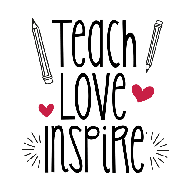 Teacher Gift Teach Love Inspire Back To School by Suchmugs