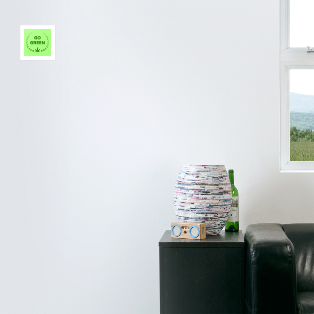 GO GREEN WEED POSTER 24x36 MARIJUANA POT 52847 SAVE THE PLANET