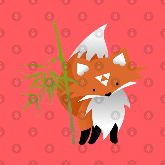 Kawaii Bamboo Fox by etherElric