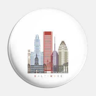 Baltimore skyline poster Pin