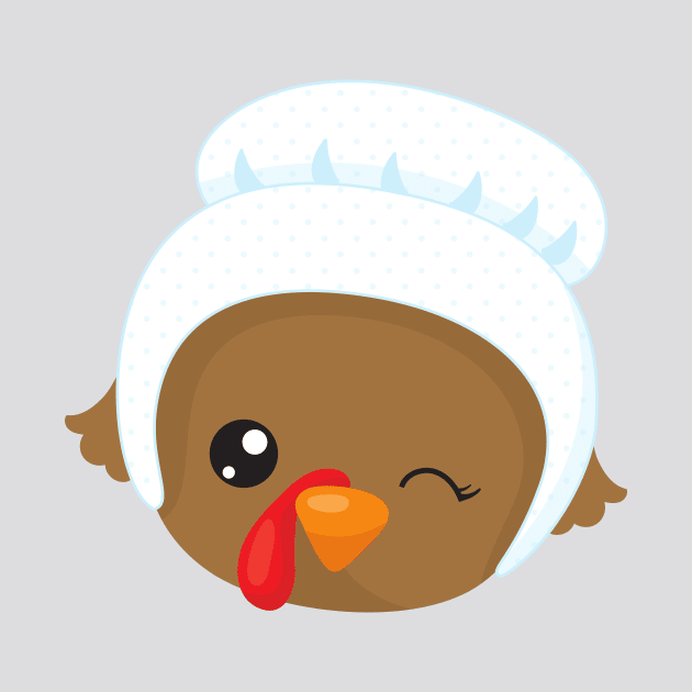 Thanksgiving Turkey, Brown Turkey, Pilgrim Bonnet by Jelena Dunčević