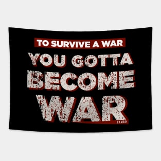Rambo War Quotes Tapestry