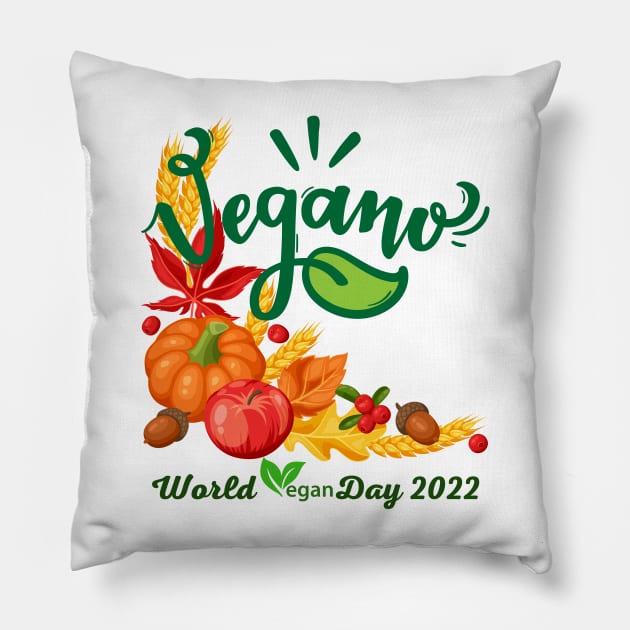 "I'm So fresh" Vegan day 2022 Pillow by HJDesign