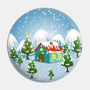 Winter Season Scenery Pin