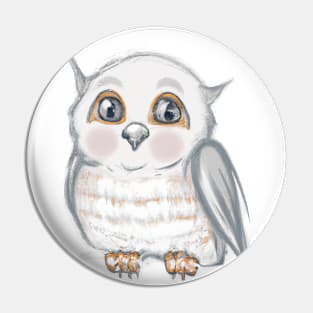 Cute Owl Drawing Pin