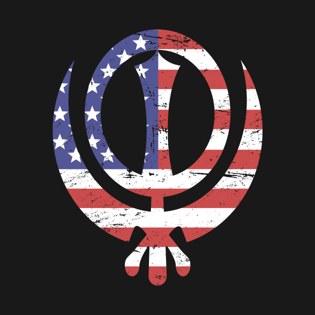 American Flag Sikh Khanda by MeatMan