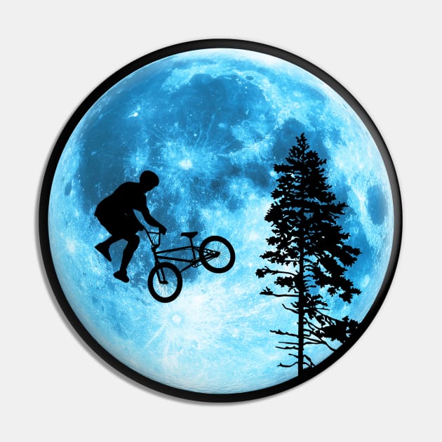 ET Bike Moon Pin by Barn Shirt USA