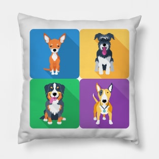 dog icon flat design Pillow